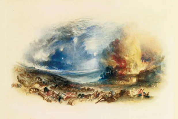 لوحة «الحروب النابليونية» للفنان البريطاني تيرنر