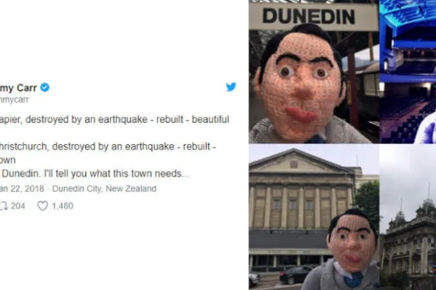 الممثل جيمي كار يثير استياء النيوزيلنديين بسبب مزحة عن زلزال