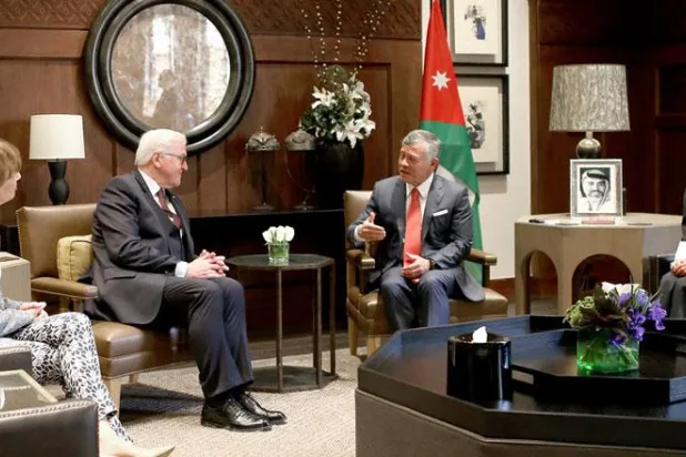 Jordan King, German President Discuss Palestinian File
