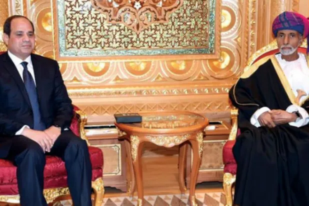 Sultan Qaboos Receives Sisi on His First Visit to Oman