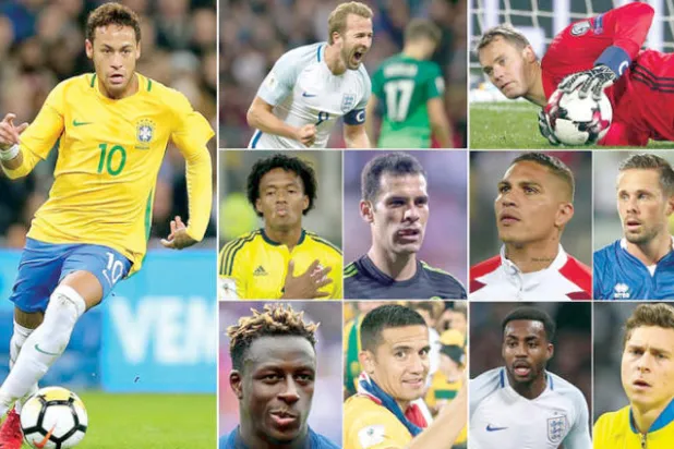 نجوم كبار مهددون بالغياب عن مونديال روسيا