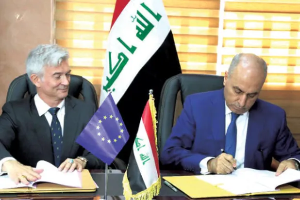 العراق والاتحاد الأوروبي يوقعان اتفاقية لتعزيز ثقة المانحين