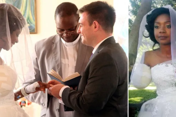 عروس تقيم حفل زفافها بعد أن التهم تمساح ذراعها