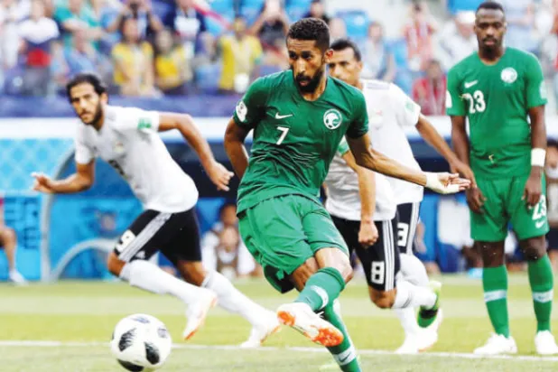 الفرج ينضم لقائمة هدافي الأخضر المونديالية