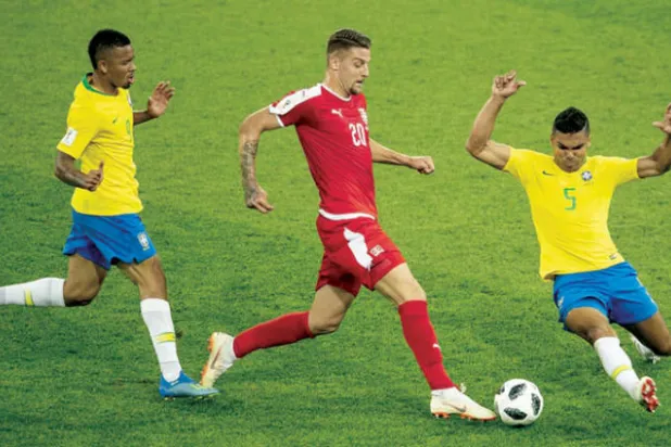 الصربي سيرجي ميلينكوفيتش سافيتش في مواجهة أمام البرازيل