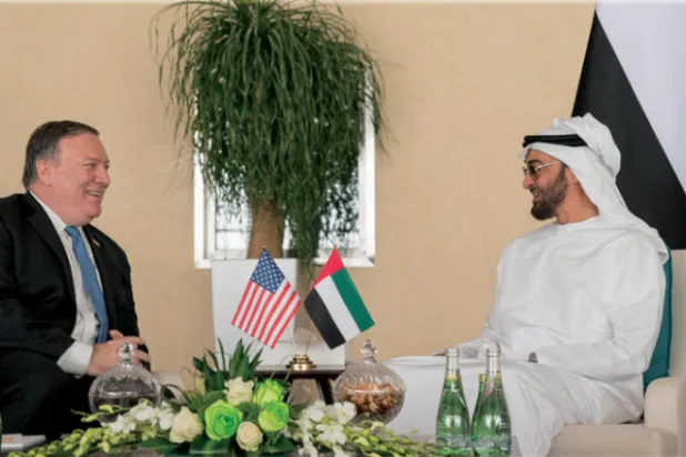 محمد بن زايد وبومبيو يبحثان قضايا المنطقة