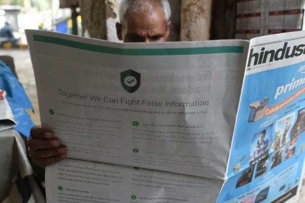 واتساب تطلق حملة إعلامية في الهند ضد الأخبار المضللة