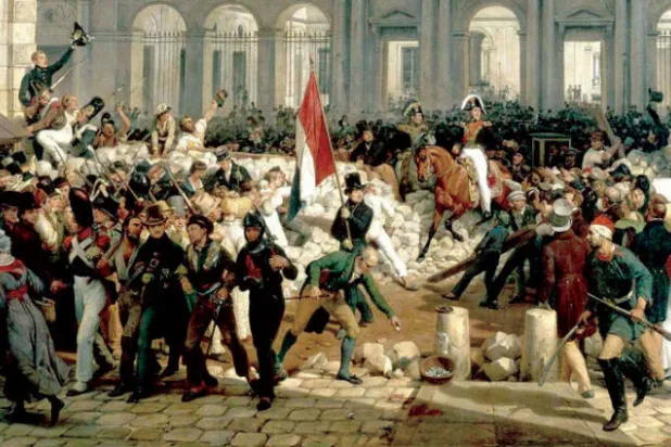 لوحة تمثل الثورة الفرنسية التي اندلعت في يوليو (تموز) 1789