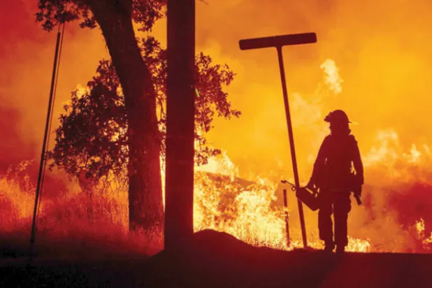 تسببت الحرائق التي اجتاحت غابات كاليفورنيا بموت رجل إطفاء وجرح شخصين (أ.ف.ب)