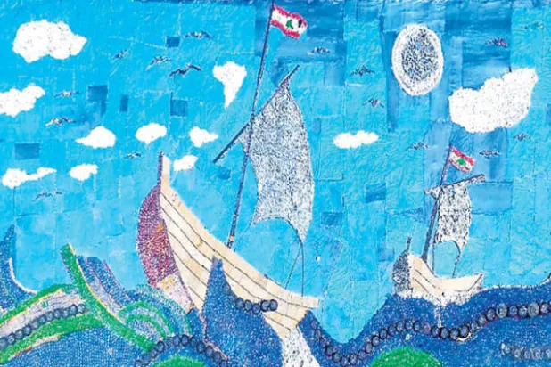 اللوحة التي حطمت الرقم القياسي في صناعة أكبر فسيفساء من النفايات