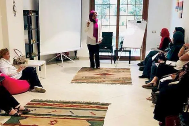 رفيف قناوي خلال إحدى ورش التدريب