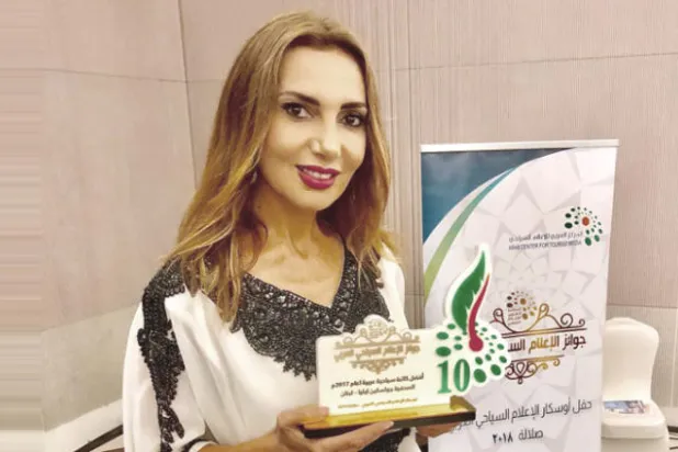 جوسلين إيليا الفائزة بجائزة أفضل كاتبة سياحة في العام العربي