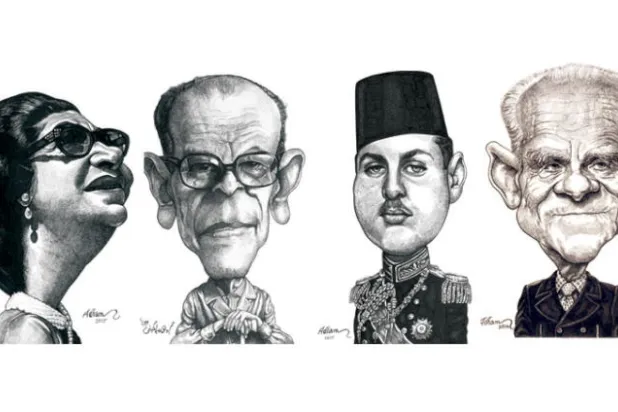 معرض بورتريه كاريكاتيري بريشة أدهم لطفي في القاهرة