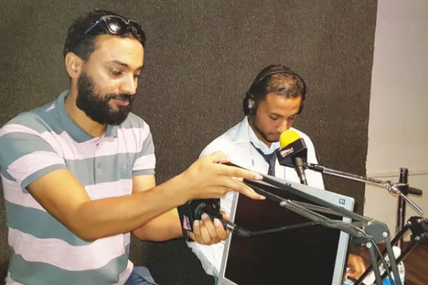 مقر إذاعة شباب بنغازي («الشرق الأوسط»)