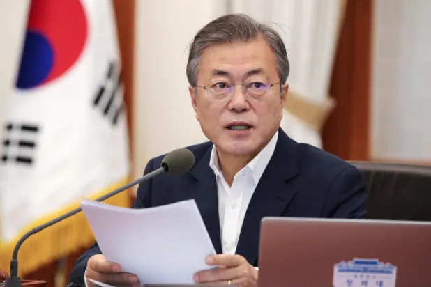 - الرئيس الكوري الجنوبي مون جاي ان (أ.ب)