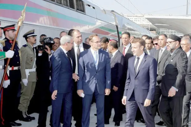 Afrika'nın ilk hızlı tren projesinin açılışını Fas Kralı ve Fransa Cumhurbaşkanı yaptı