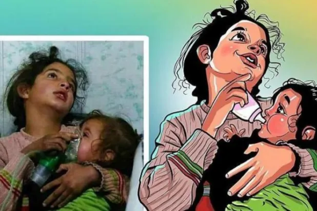 Kimyasal saldırının ardından Suriyeli iki çocuk