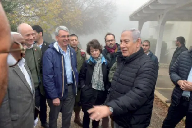 Netanyahu, yabancı ülke temsilcileri ile operasyon bölgesini inceledi