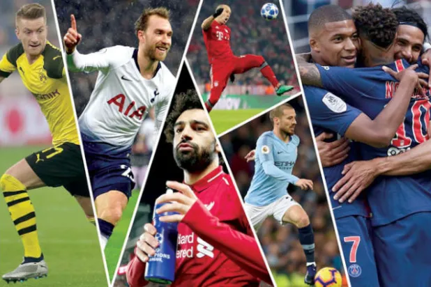 مبابي  -  روبين  -  سيلفا  -  صلاح  -  إريكسن  -  رويس