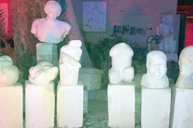 أعمال نحتية لطلبة كلية الفنون بالزمالك