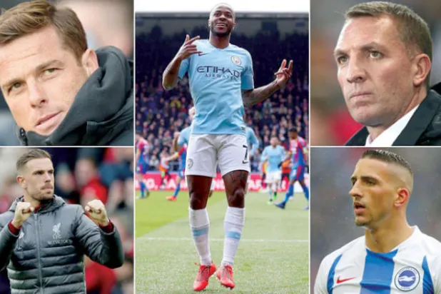 بريندان رودجرز -  أنتوني كونكارت  -  رحيم سترلينغ  -  سكوت باركر -  جوردان هندرسون