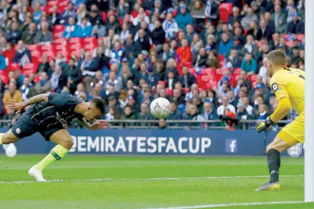 رأسية جيسوس لاعب سيتي تنهي ما قد يعتبر أجمل هدف جماعي هذا الموسم