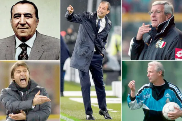 مارتشيلو ليبي  -  جيوفاني تراباتوني  -  ماسيميليانو أليغري  -  سيستمير فيكباليك  -  أنطونيو كونتي