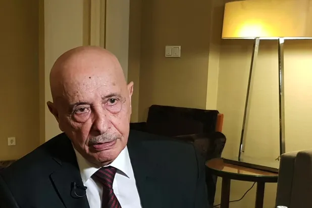 Aguila Saleh to Asharq Al-Awsat: Haftar, Sarraj Meeting is Impossible