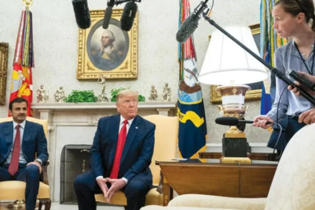 ترامپ به امیر قطر: خوشحالیم که با هزینه خودتان پایگاه العدید را توسعه دادید