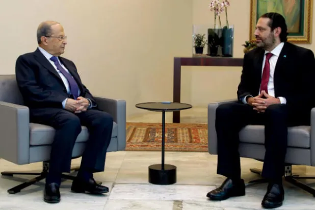 الرئيس ميشال عون مستقبلاً الرئيس الحريري أمس (دالاتي ونهرا)