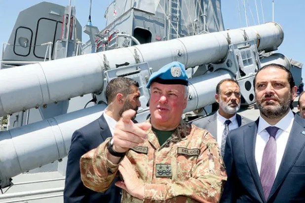 الحريري يشدد على التزامه تطوير القدرات البحرية للبنان