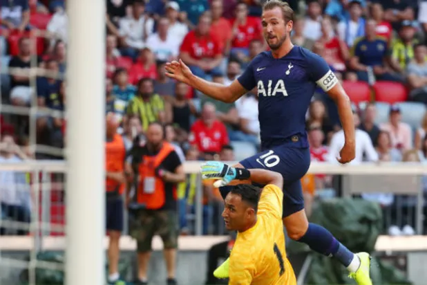 هاري كين يسجل هدف فوز توتنهام على ريـال مدريد (رويترز)