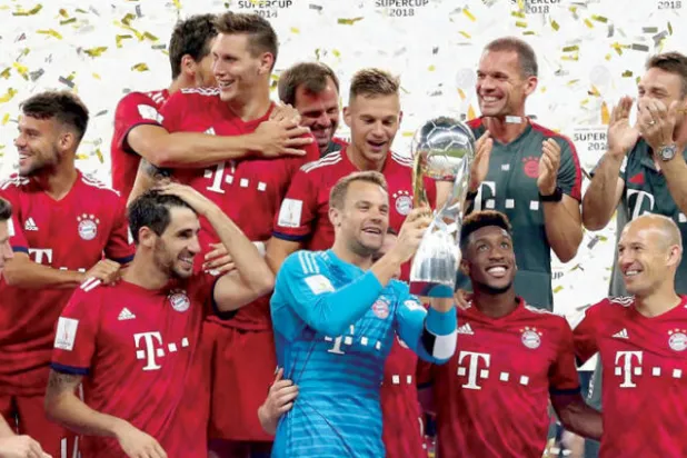 بايرن ميونيخ حامل لقب السوبر الألماني الموسم الماضي (الشرق الأوسط)