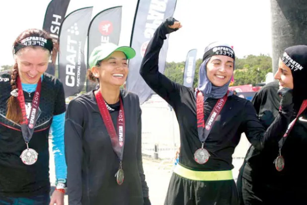 جانب من تتويج الفائزات في السباق (الشرق الأوسط)