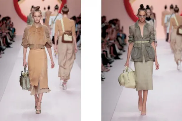 دامن های راسته در هفته مد تابستانه فندی