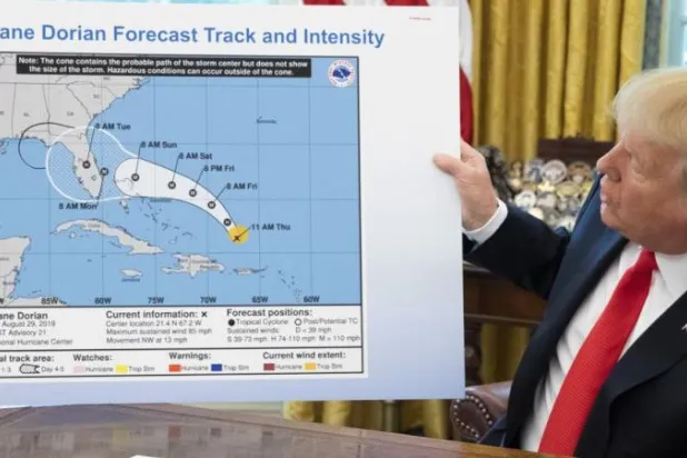 هل استعان ترمب بخريطة مزيفة لإثبات وجهة نظره حول إعصار «دوريان»؟
