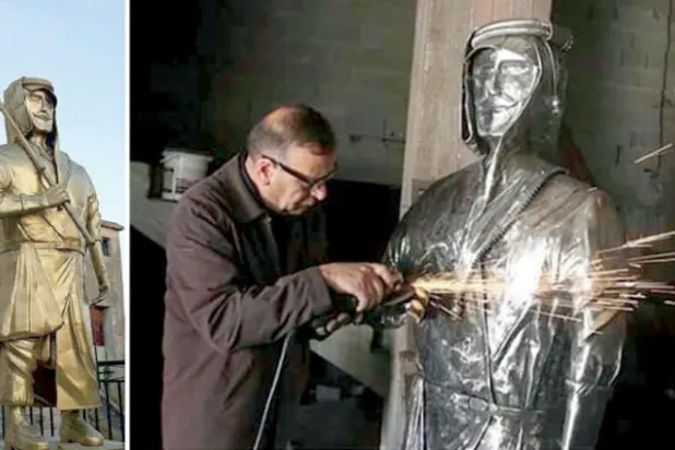 «ظريف الطول» يعود من جديد على هيئة تمثالٍ حديدي