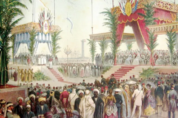 اللوحة الرسمية بريشة ريو لافتتاح قناة السويس 