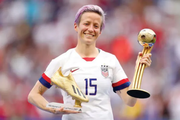 ميغان رابينو تتعهد النضال من أجل المساواة في الأجور بين اللاعبين واللاعبات