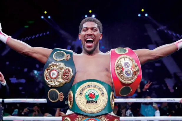 جوشوا بعد انتصاره أمس (رويترز)
