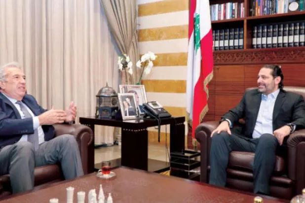 خطیب اور حریری کی ملاقات کے منظر کو دیکھا جا سکتا ہے