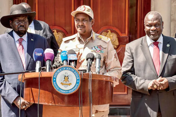 اتفاق بين رئيس جنوب السودان وزعيم التمرد على تشكيل حكومة وحدة