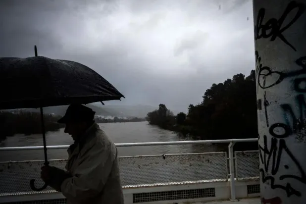 مطر غزير في مدريد (أ.ف.ب)