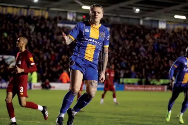 جاسون لاعب فريق شروزبري «المغمور» فرض على ليفربول مباراة إعادة بكأس إنجلترا (رويترز)