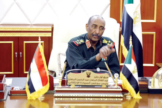 رئيس مجلس السيادة الانتقالي في السودان الفريق أول عبد الفتاح البرهان