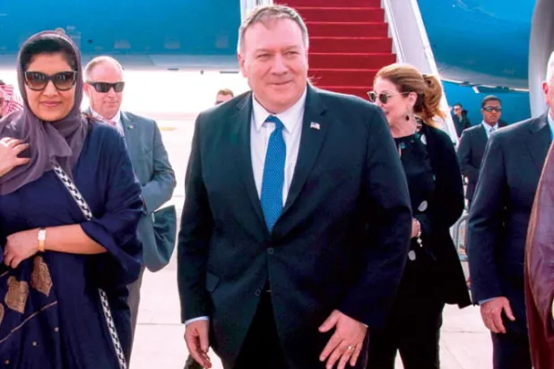 بومبيو يبدأ زيارة للرياض وتمسّك بـ«حملة الضغط» على طهران