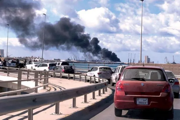 فوج کی طرف سے طرابلس کی بندرگاہ میں رکھے ہوئے ہتھیاروں کو نشانہ بنانے کا اعلان 