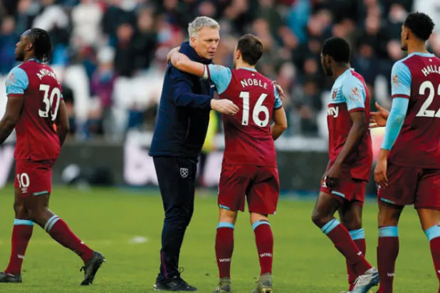 ديفيد مويز يعتمد على لعبة «النسب المئوية» لإنقاذ وستهام