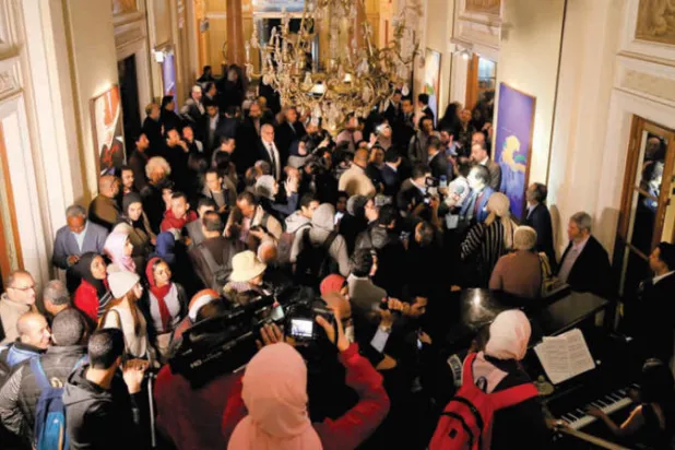 حضور كبير في حفل افتتاح المعرض بقصر الفنون