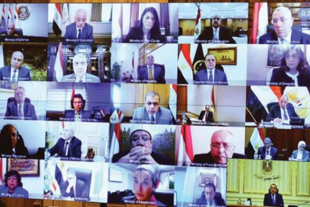 Egypt’s Govt Meets Via Video Conference, Intensifies Efforts Against Coronavirus